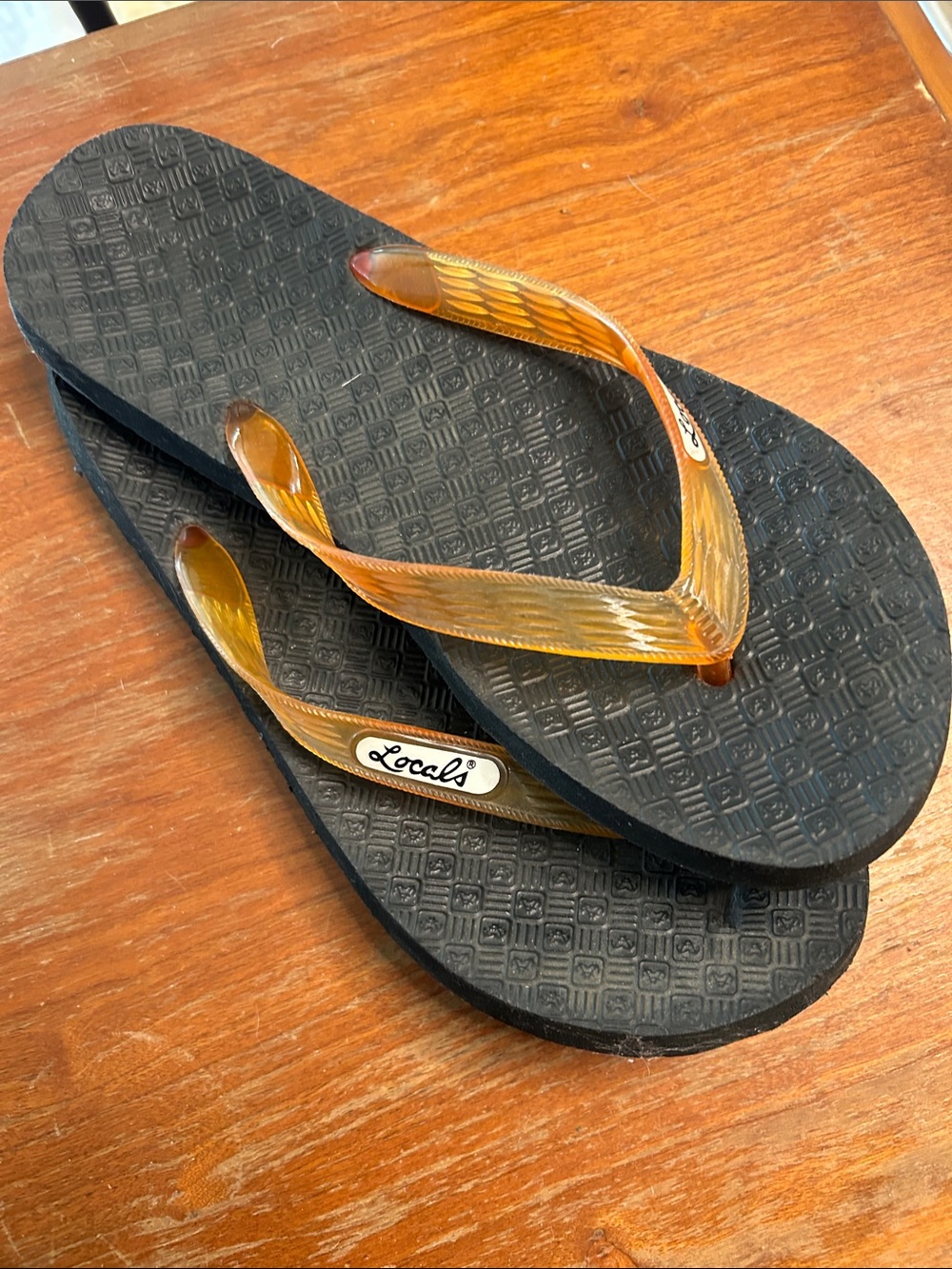 Locals Women’s Black Sandals with Amber Straps